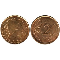 LUXEMBOURG - 20 cents - 2008 - plaquée or
