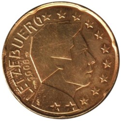 LUXEMBOURG - 20 cents - 2008 - plaquée or