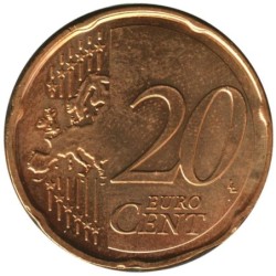 LUXEMBOURG - 20 cents - 2008 - plaquée or