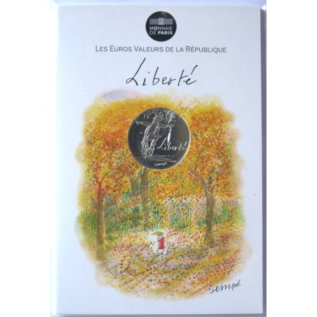 FRANCE - Blister - 10 euros - Sempé - Liberté Automne - 2014