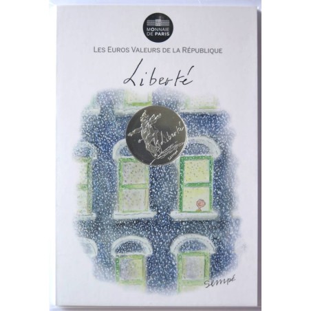 FRANCE - Blister - 10 euros - Sempé - Liberté Hiver - 2014