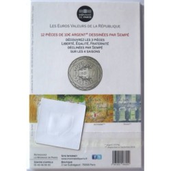 FRANCE - Blister - 10 euros - Sempé - Liberté Hiver - 2014