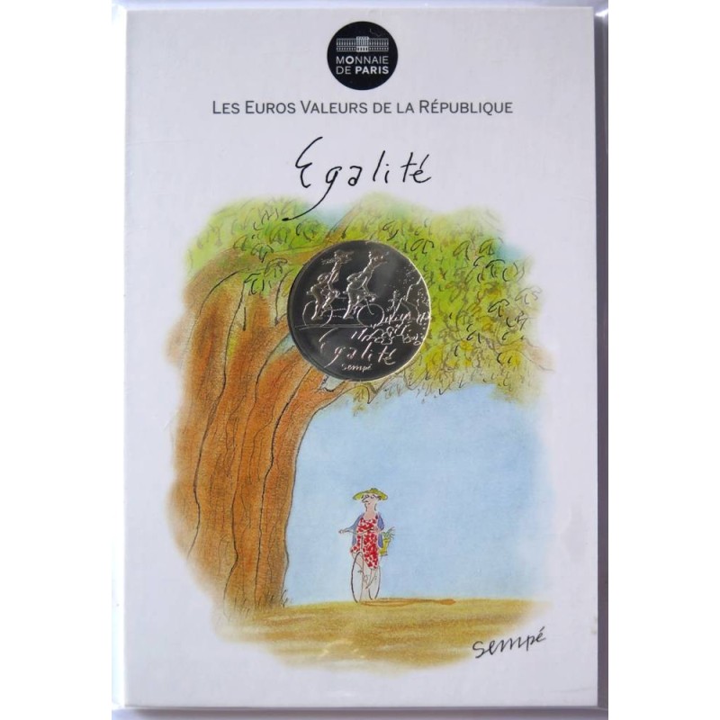 FRANCE - Blister - 10 euros - Sempé - Egalité Eté - 2014