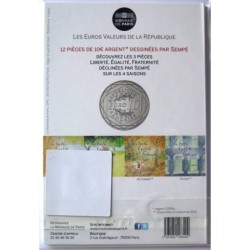 FRANCE - Blister - 10 euros - Sempé - Egalité Automne - 2014