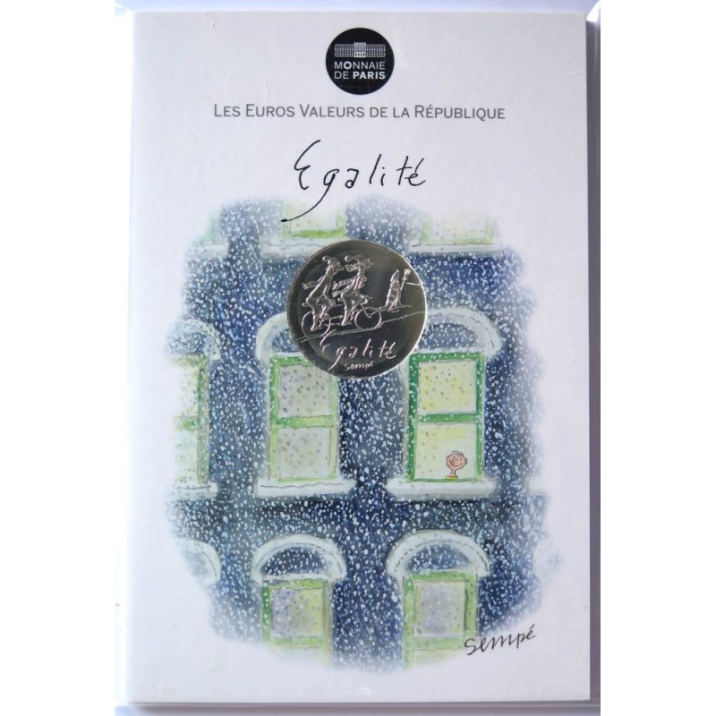 FRANCE - Blister - 10 euros - Sempé - Egalité Hiver - 2014