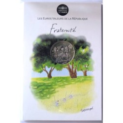 FRANCE - Blister - 10 euros - Sempé - Fraternité Printemps - 2014