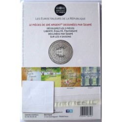 FRANCE - Blister - 10 euros - Sempé - Fraternité Printemps - 2014