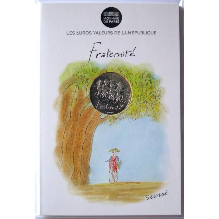 FRANCE - Blister - 10 euros - Sempé - Fraternité Eté - 2014