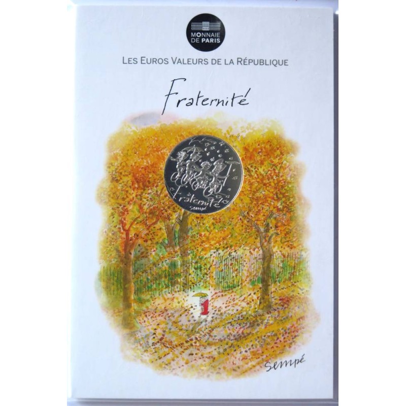 FRANCE - Blister - 10 euros - Sempé - Fraternité Automne - 2014