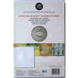 FRANCE - Blister - 10 euros - Sempé - Fraternité Hiver - 2014