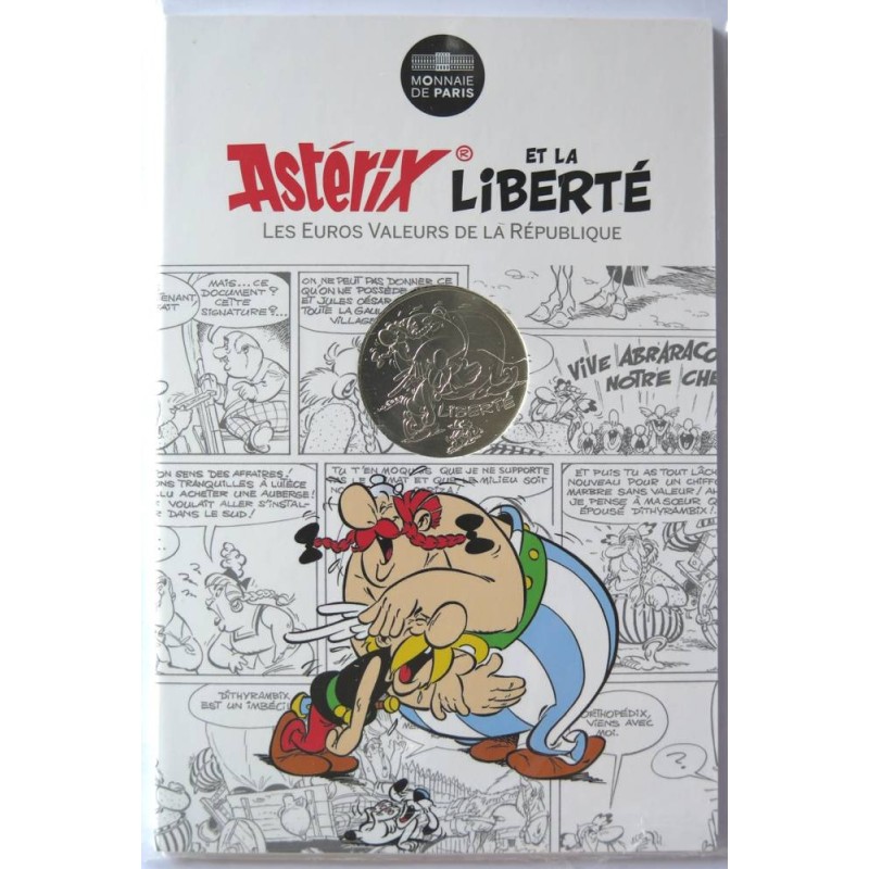 FRANCE - Blister - 10 euros - Astérix I - Liberté - Rires - Le cadeau de César - 2015