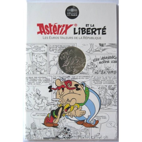 FRANCE - Blister - 10 euros - Astérix I - Liberté - Rires - Le cadeau de César - 2015