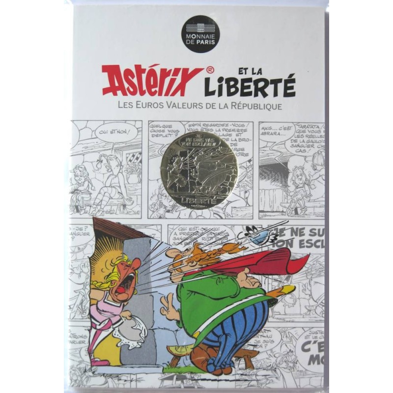 FRANCE - Blister - 10 euros - Astérix I - Liberté - Esclave - La rose et le glaive - 2015