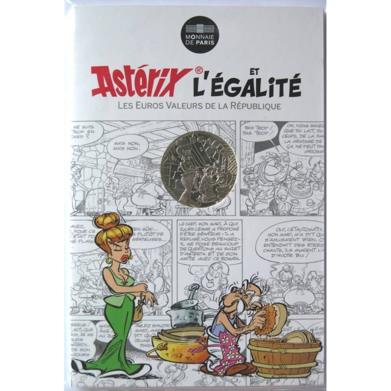 FRANCE - Blister - 10 euros - Astérix I - Egalité - Vaisselle - La zizanie - 2015