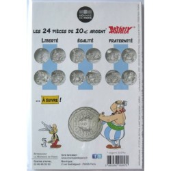FRANCE - Blister - 10 euros - Astérix I - Egalité - Vaisselle - La zizanie - 2015