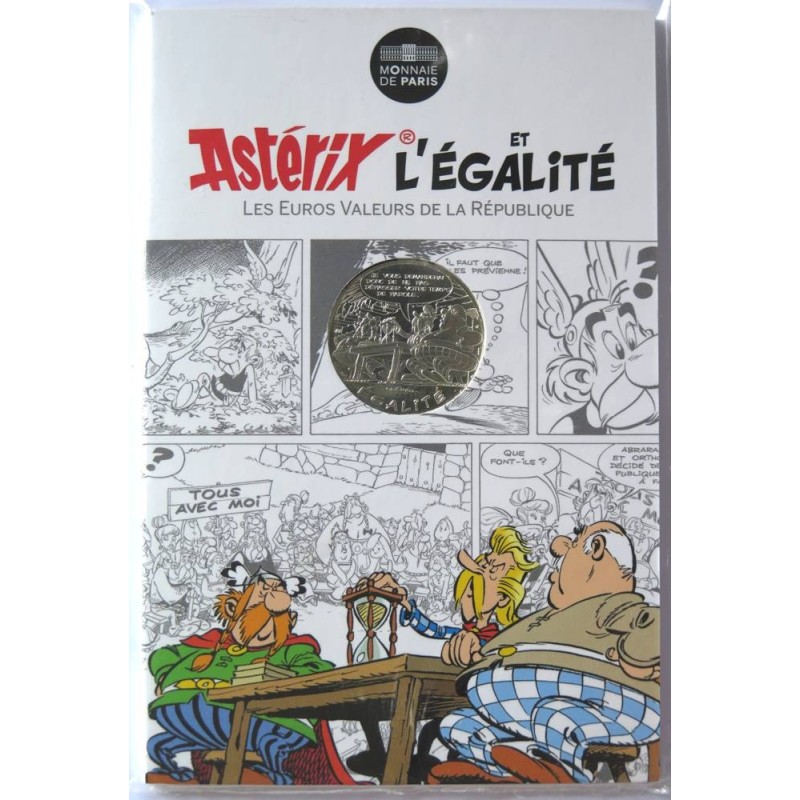 FRANCE - Blister - 10 euros - Astérix I - Egalité - Parole - Le cadeau de César - 2015