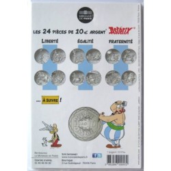 FRANCE - Blister - 10 euros - Astérix I - Egalité - Parole - Le cadeau de César - 2015