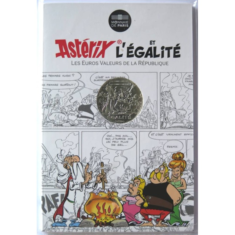 FRANCE - Blister - 10 euros - Astérix I - Egalité - Distribution - Le devin - 2015