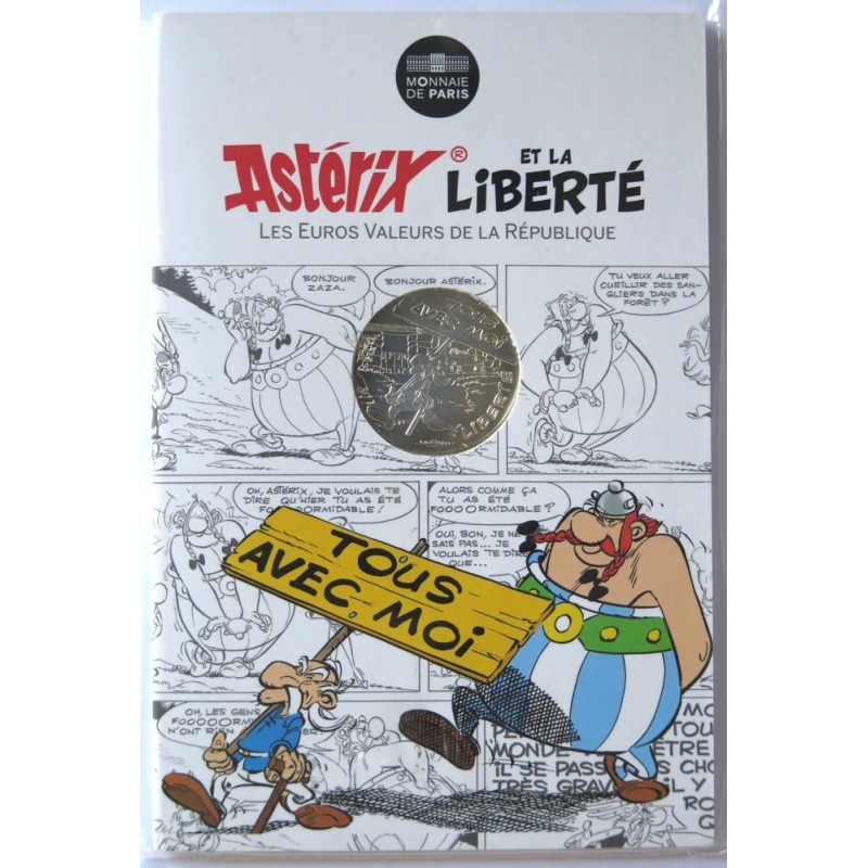 FRANCE - Blister - 10 euros - Astérix II - Liberté - Manifestation - Le cadeau de César - 2015