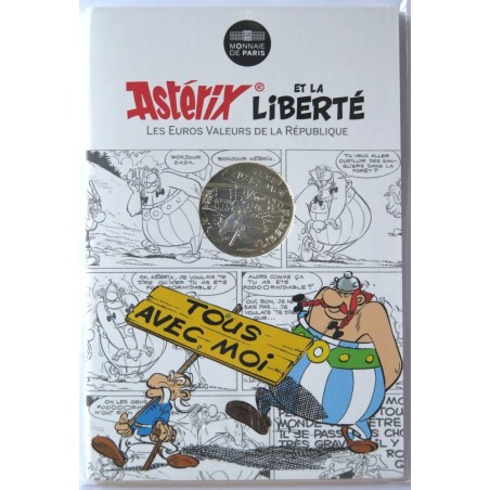 FRANCE - Blister - 10 euros - Astérix II - Liberté - Manifestation - Le cadeau de César - 2015