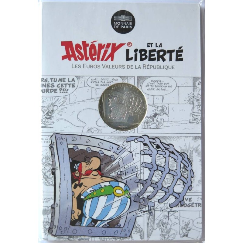 FRANCE - Blister - 10 euros - Astérix II - Liberté - Grille - La Serpe d'Or - 2015