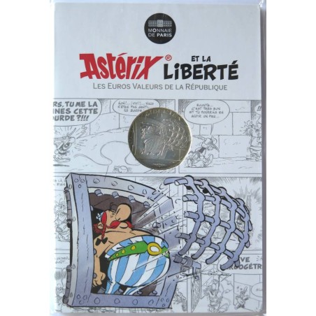 FRANCE - Blister - 10 euros - Astérix II - Liberté - Grille - La Serpe d'Or - 2015