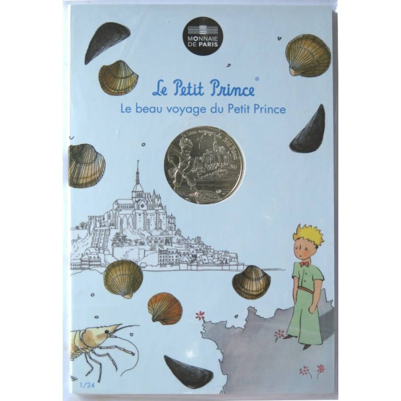 FRANCE - Blister - 10 euros - Le Petit Prince à la pêche au Mont-Saint-Michel - 2016