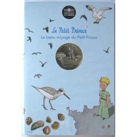 FRANCE - Blister - 10 euros - Le Petit Prince navigue sur une pinasse - 2016
