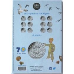 FRANCE - Blister - 10 euros - Le Petit Prince navigue sur une pinasse - 2016