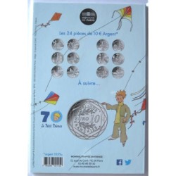 FRANCE - Blister - 10 euros - Le Petit Prince joue au cerf-volant - 2016