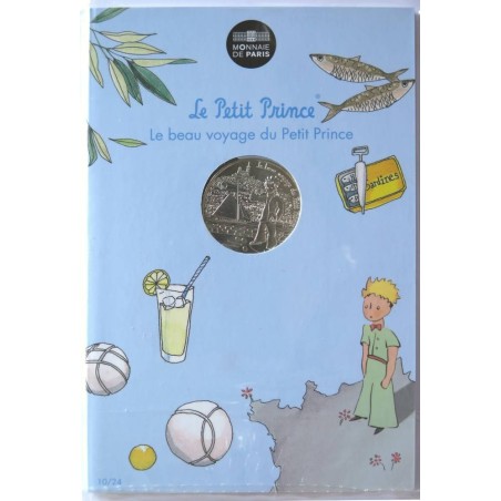 FRANCE - Blister - 10 euros - Le Petit Prince joue à la pétanque - 2016