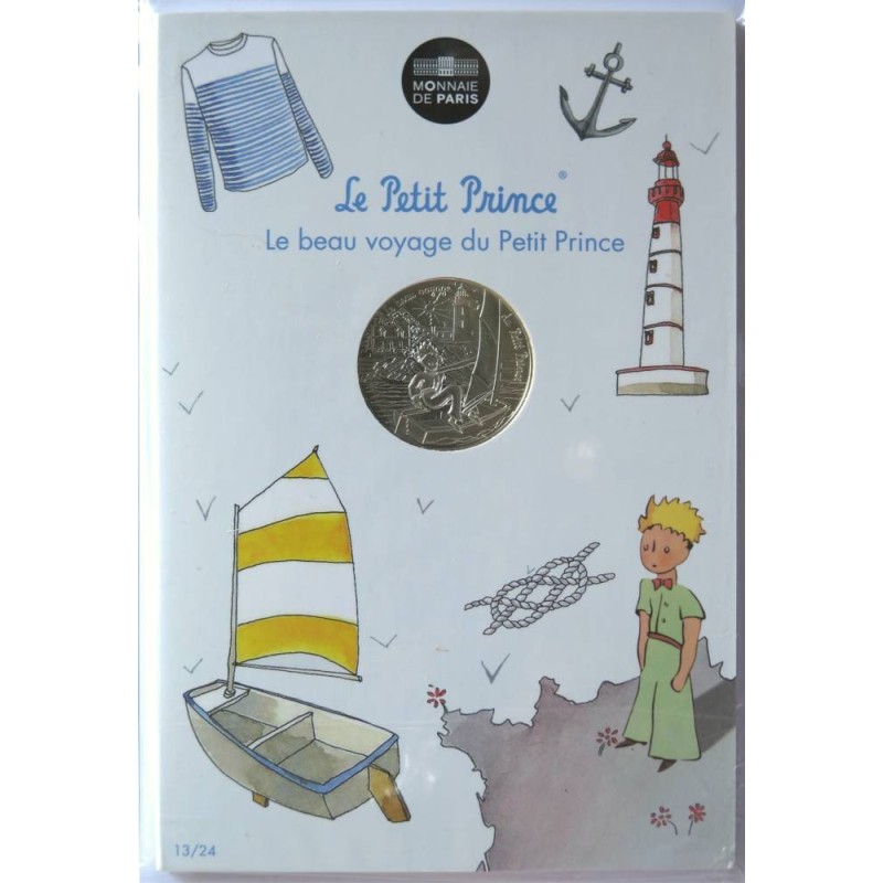 FRANCE - Blister - 10 euros - Le Petit Prince fait de la voile - 2016