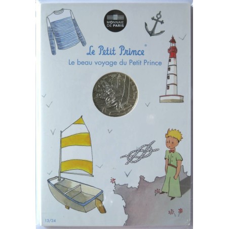 FRANCE - Blister - 10 euros - Le Petit Prince fait de la voile - 2016