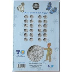 FRANCE - Blister - 10 euros - Le Petit Prince fait de la luge - 2016