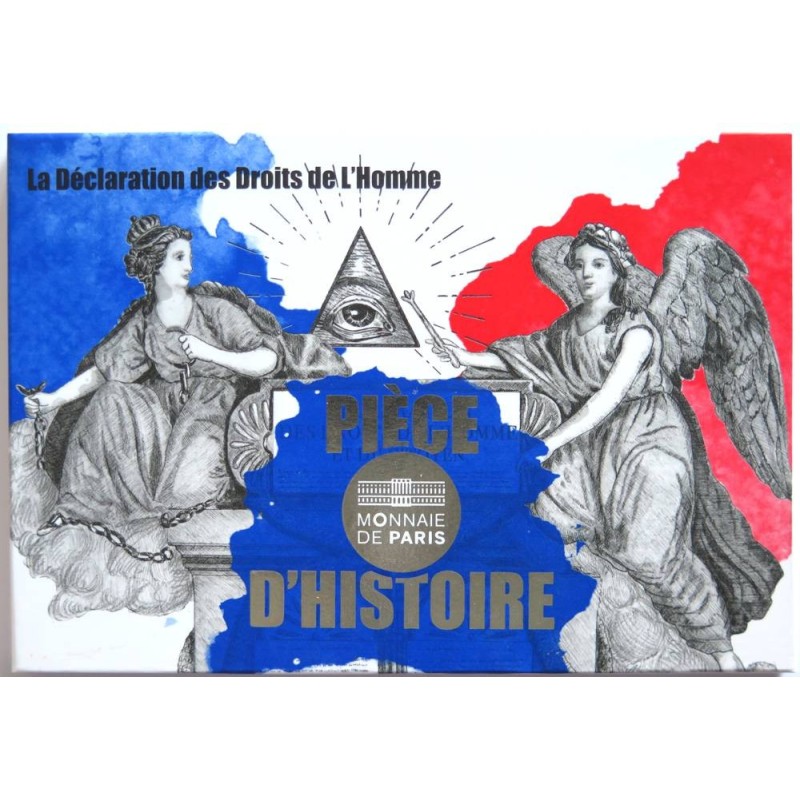 FRANCE - Blister - 50 euros - Pièce d'histoire - Déclaration des Droits de lHomme et du Citoyen - 2019
