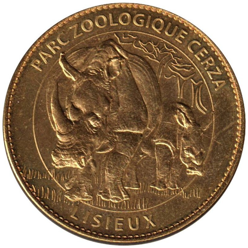 14- Hermival-les-Vaux - Basilique - Parc Cerza -Le rhinocéros et son bébé - 2009