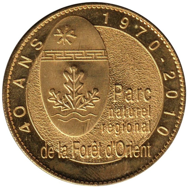 Jeton touristique - 10- Piney - Parc régional Forêt d'Orient - 40 ans - 2010