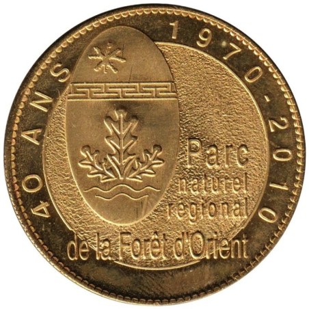 Jeton touristique - 10- Piney - Parc régional Forêt d'Orient - 40 ans - 2010