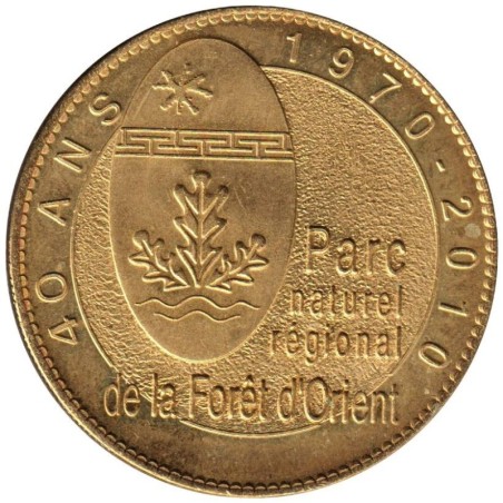 Jeton touristique - 10- Piney - Parc régional Forêt d'Orient - 40 ans - 2010