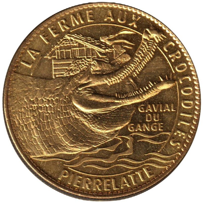Jeton touristique - 26- Pierrelatte - La ferme aux crocodiles - Gavial du Gange - 2009