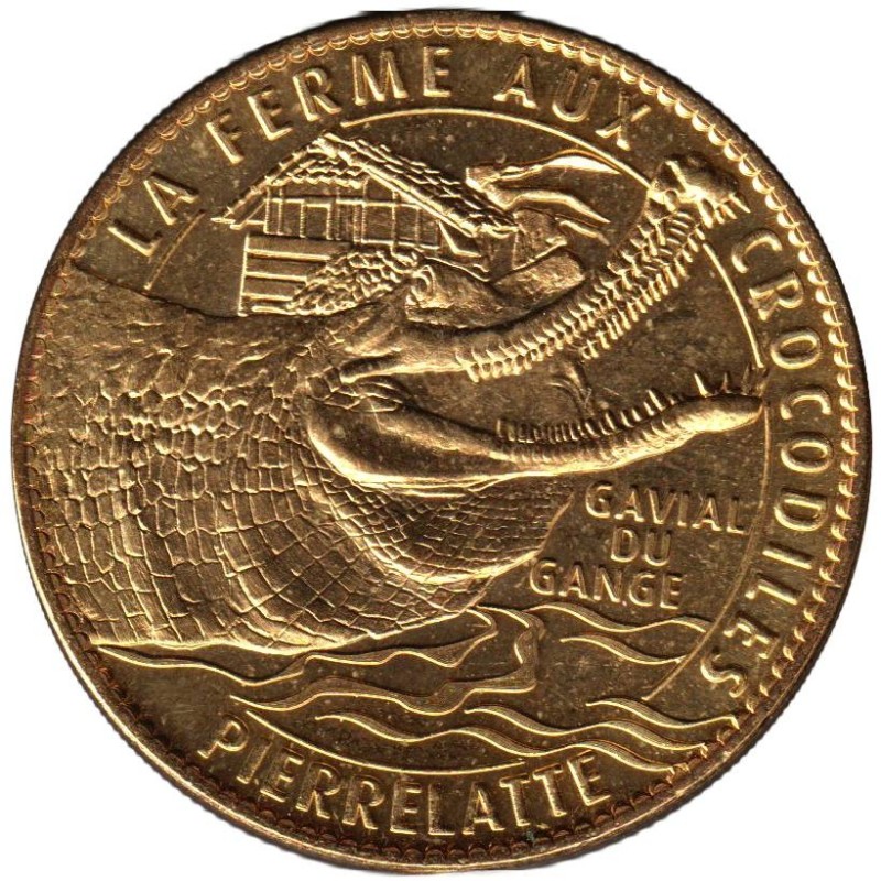 Jeton touristique - 26- Pierrelatte - La ferme aux crocodiles - Gavial du Gange - 2010