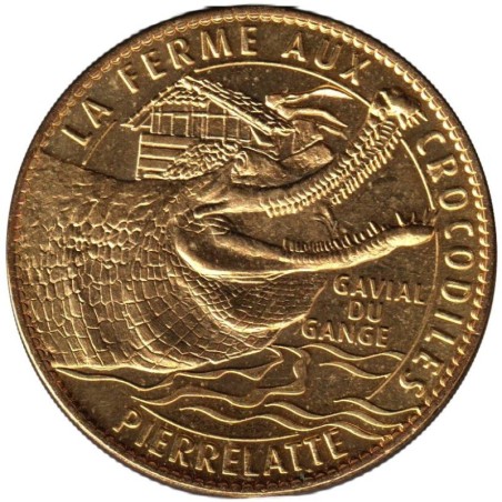 Jeton touristique - 26- Pierrelatte - La ferme aux crocodiles - Gavial du Gange - 2010