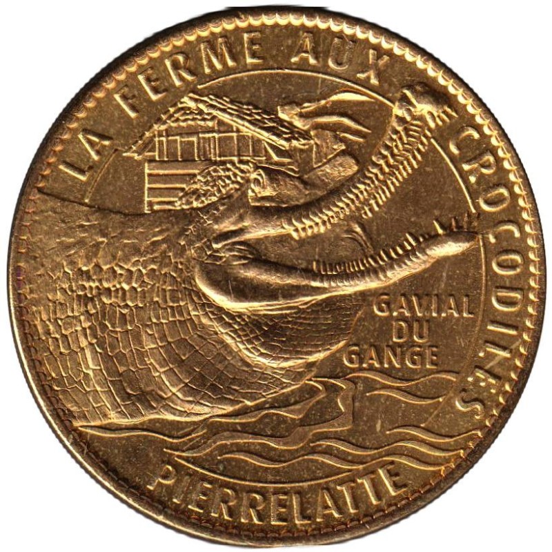 Jeton touristique - 26- Pierrelatte - La ferme aux crocodiles - Gavial du Gange - 2010