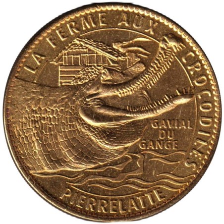 Jeton touristique - 26- Pierrelatte - La ferme aux crocodiles - Gavial du Gange - 2010