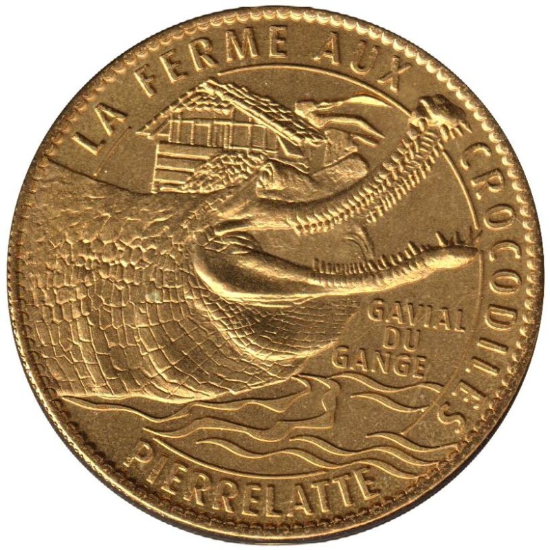 Jeton touristique - 26- Pierrelatte - La ferme aux crocodiles - Gavial du Gange - 2011