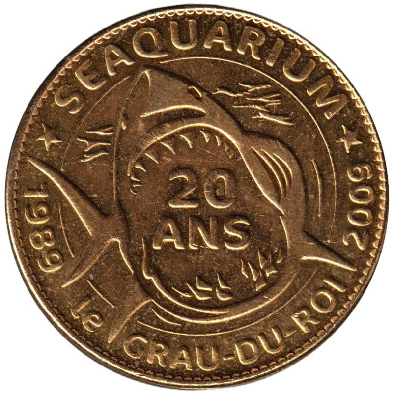 Jeton touristique - 30- Grau-du-Roi - Seaquarium - 20 ans - 2010
