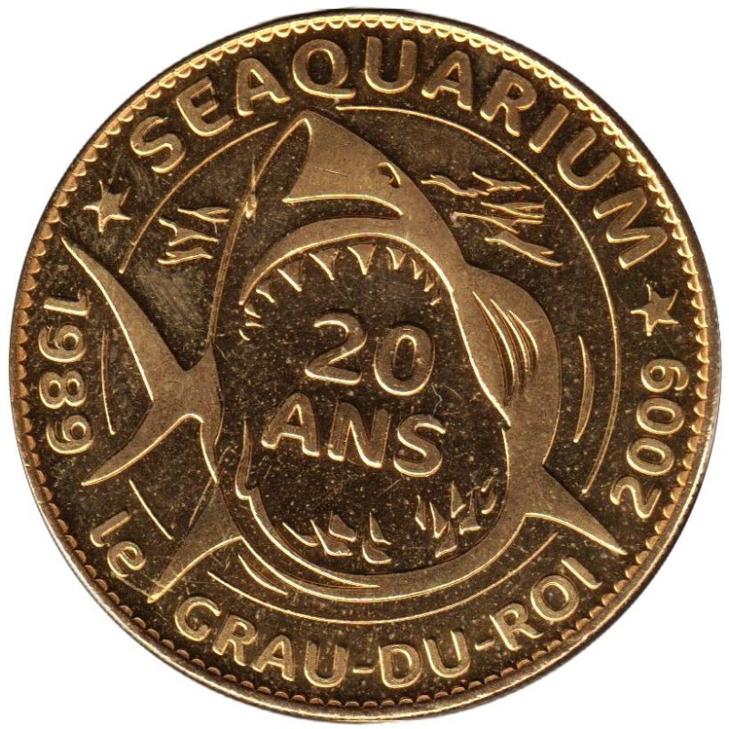 Jeton touristique - 30- Grau-du-Roi - Seaquarium - 20 ans - 2010