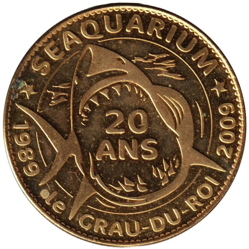 Jeton touristique - 30- Grau-du-Roi - Seaquarium - 20 ans - 2010