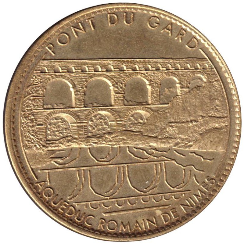 Jeton touristique - 30- Vers-Pont-du-Gard - Aqueduc Romain - Reflet - 2007
