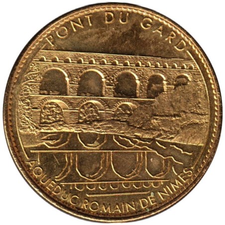 Jeton touristique - 30- Vers-Pont-du-Gard - Aqueduc Romain - Reflet - 2010
